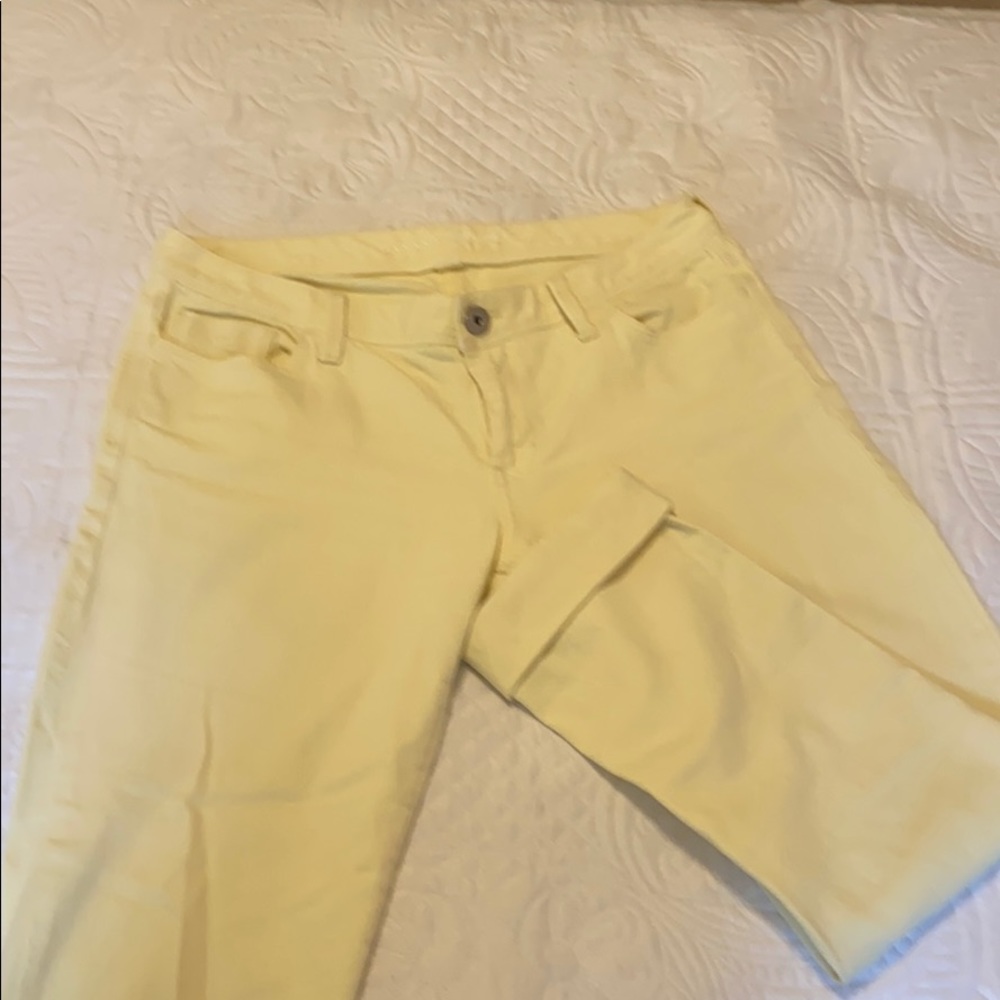Banana republic denim yellow ankle pants. Sz 29